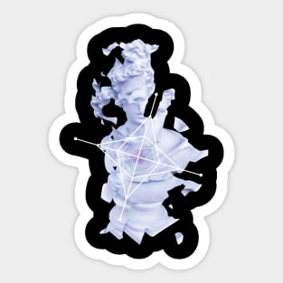 Glitched Vaporwave Statue #4 Sticker